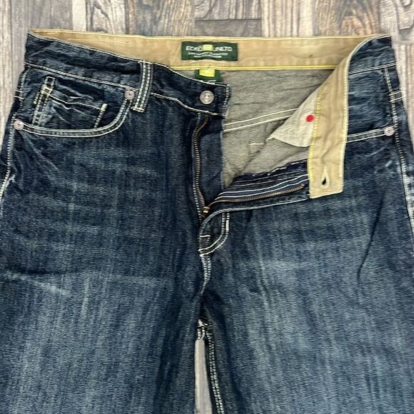 🔥🔥 Y2K ECKO UNLTD. Baggy Denim Embroidered Jean Shorts “JORTS” Sz 36 - PERFECT - Picture 7 of 8